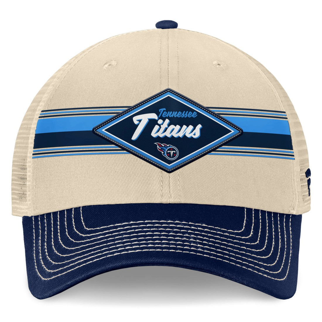 Tennessee Titans Fanatics Diamond Stripe Trucker Adjustable Hat