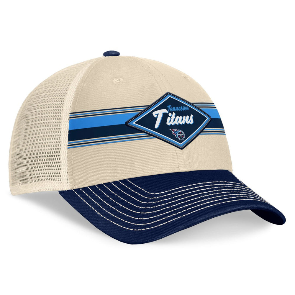 Tennessee Titans Fanatics Diamond Stripe Trucker Adjustable Hat