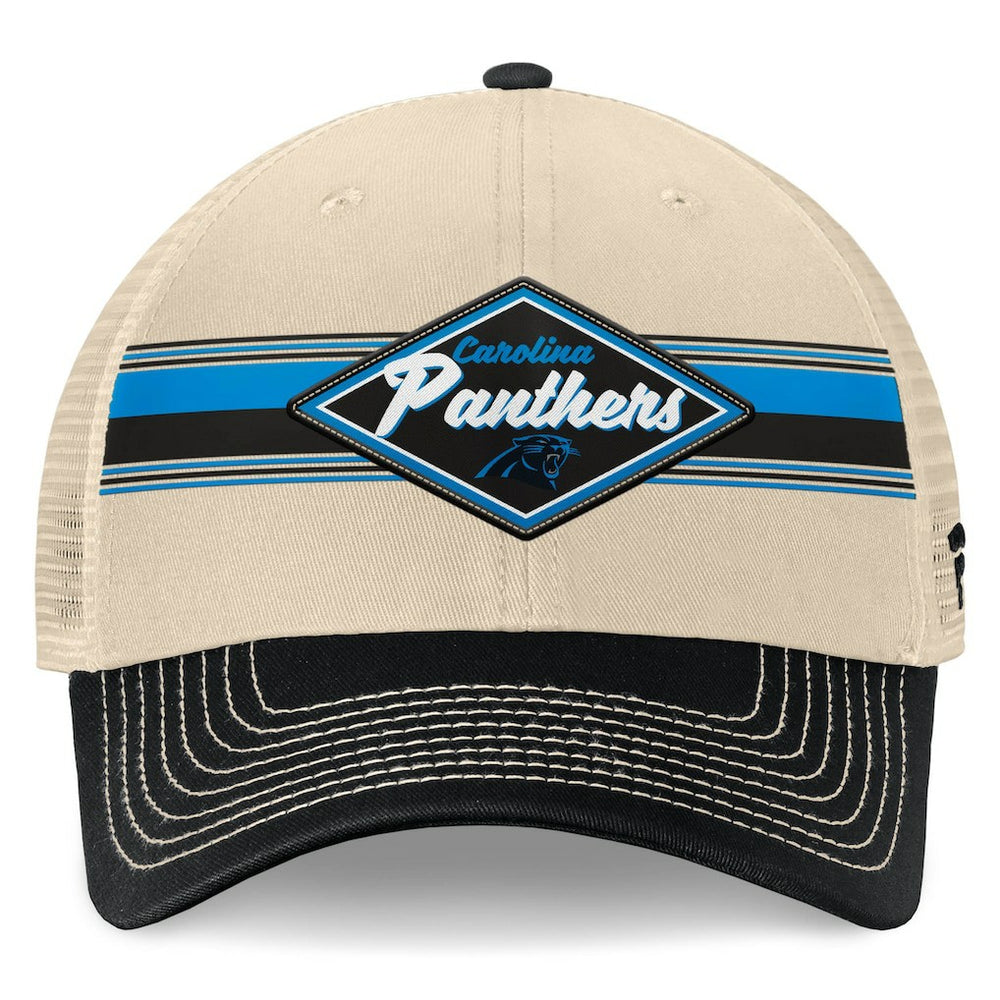 Carolina Panthers Fanatics Diamond Stripe Trucker Adjustable Hat
