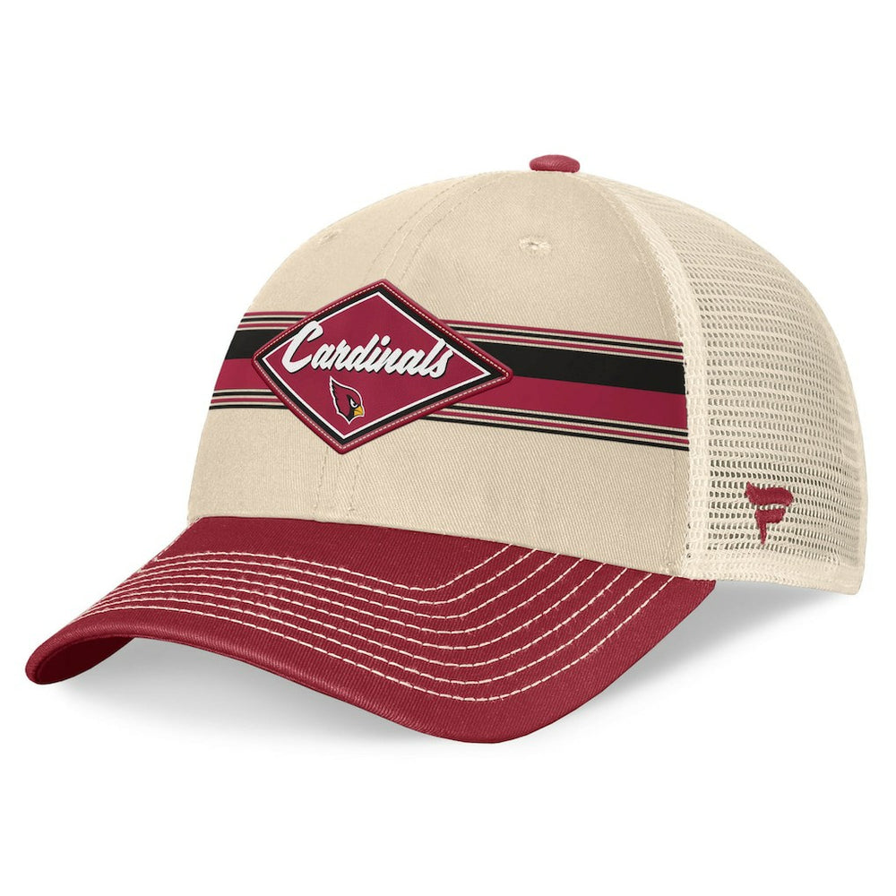 Arizona Cardinals Fanatics Diamond Stripe Trucker Adjustable Hat