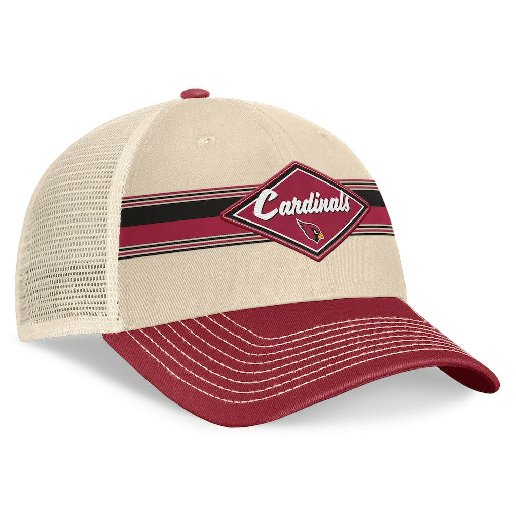 Arizona Cardinals Fanatics Diamond Stripe Trucker Adjustable Hat