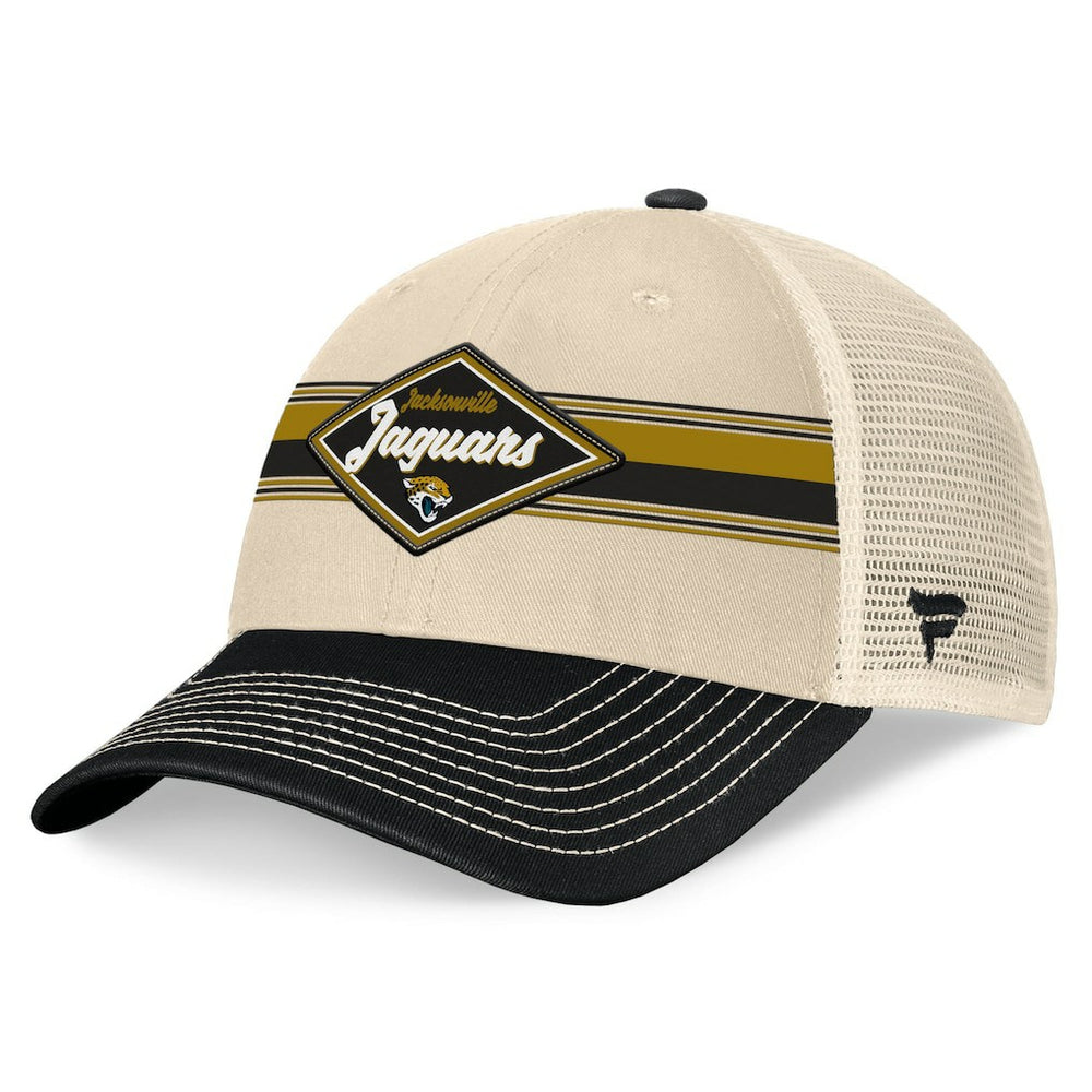Jacksonville Jaguars Fanatics Diamond Stripe Trucker Adjustable Hat