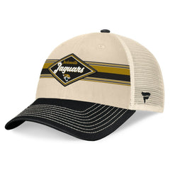Jacksonville Jaguars Fanatics Diamond Stripe Trucker Adjustable Hat