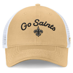 New Orleans Saints Fanatics Women's Slogan Trucker Adjustable Hat