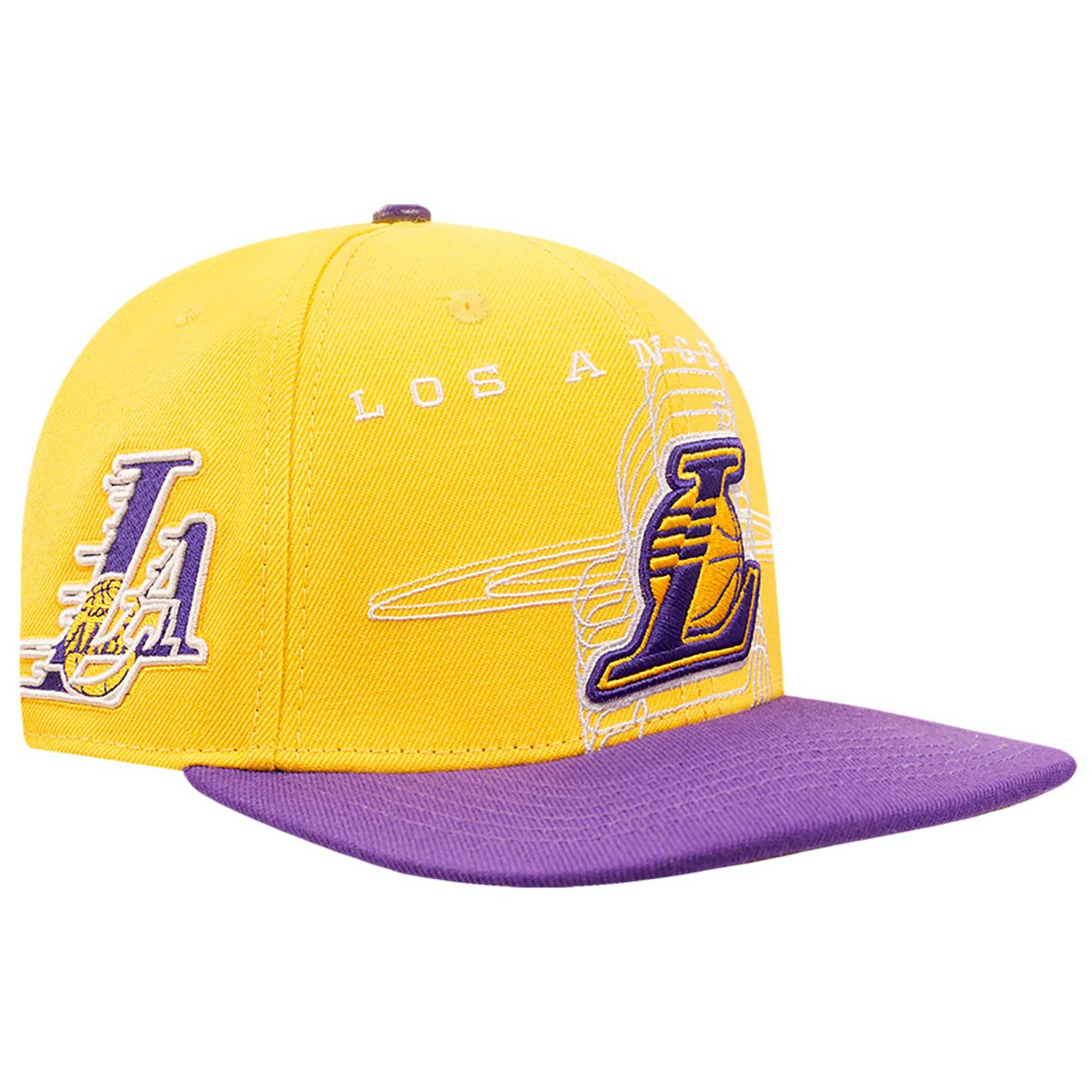 Los Angeles Lakers Pro Standard Logo Morph Snapback Hat Online