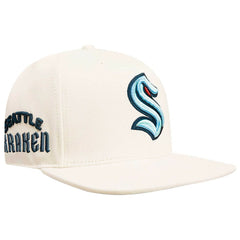 Seattle Kraken Pro Standard Retro Classic Logo Snapback Hat Discount