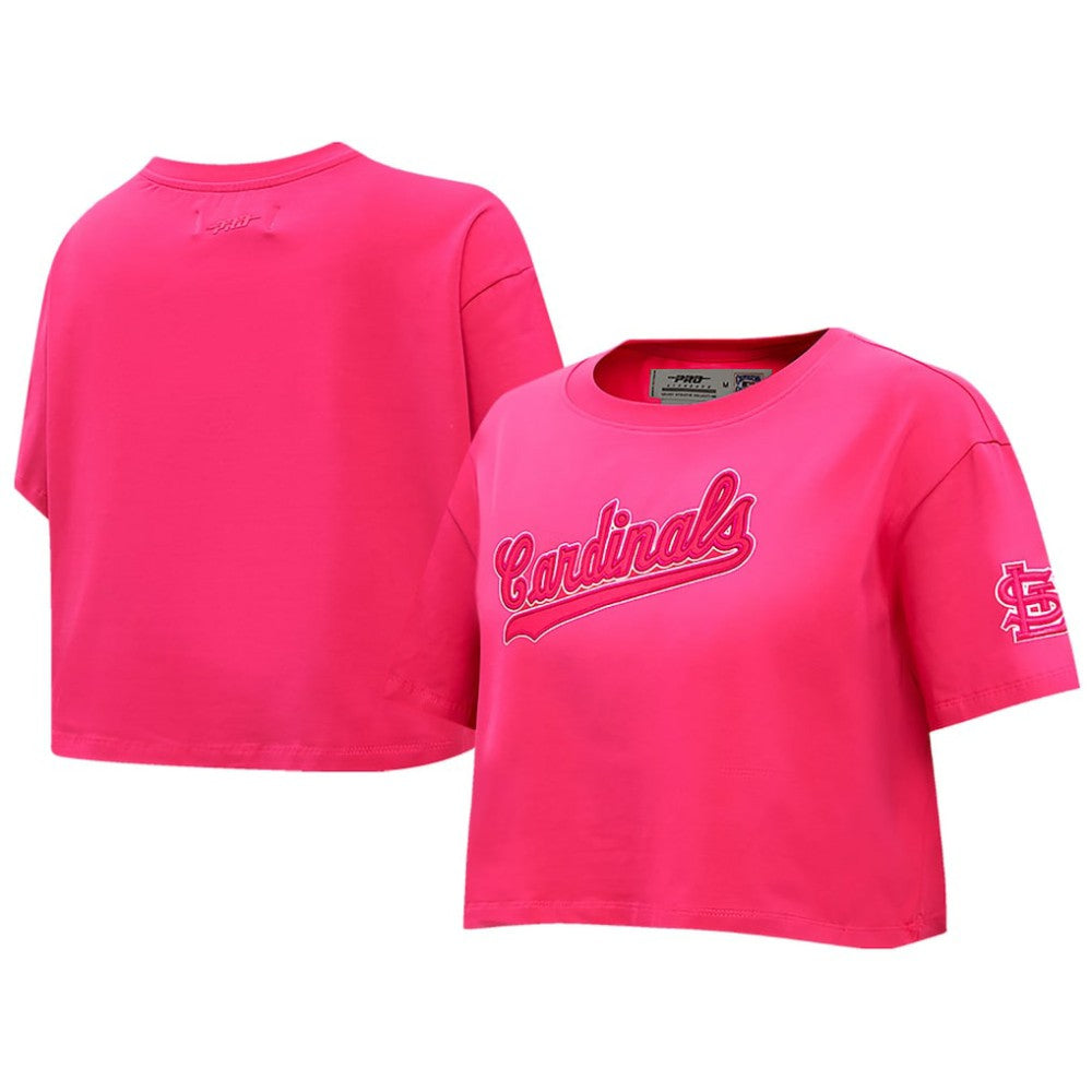 St. Louis Cardinals Pro Standard Women's Triple Pink Boxy Cropped T-Shirt | MLB Near me