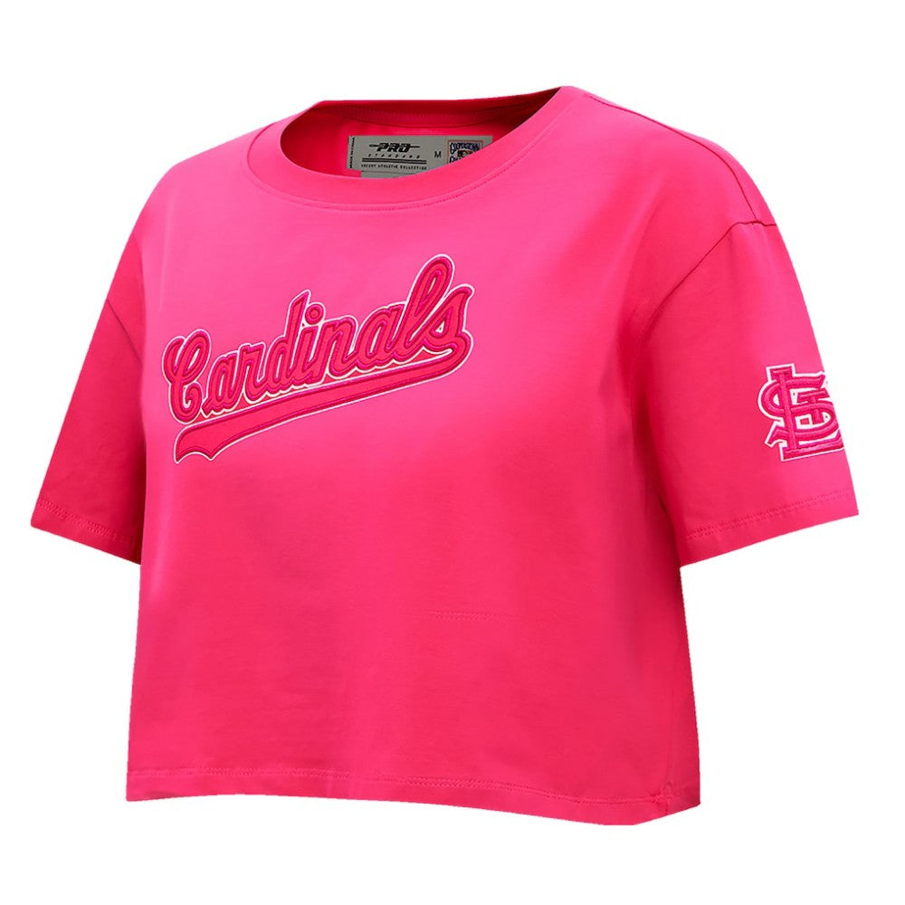 St. Louis Cardinals Pro Standard Women's Triple Pink Boxy Cropped T-Shirt | MLB Near me