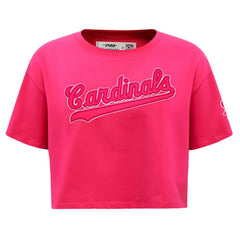 St. Louis Cardinals Pro Standard Women's Triple Pink Boxy Cropped T-Shirt | MLB Near me