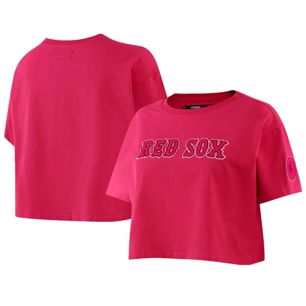 Boston Red Sox Pro Standard Women's Triple Pink Boxy Cropped T-Shirt | MLB Near me