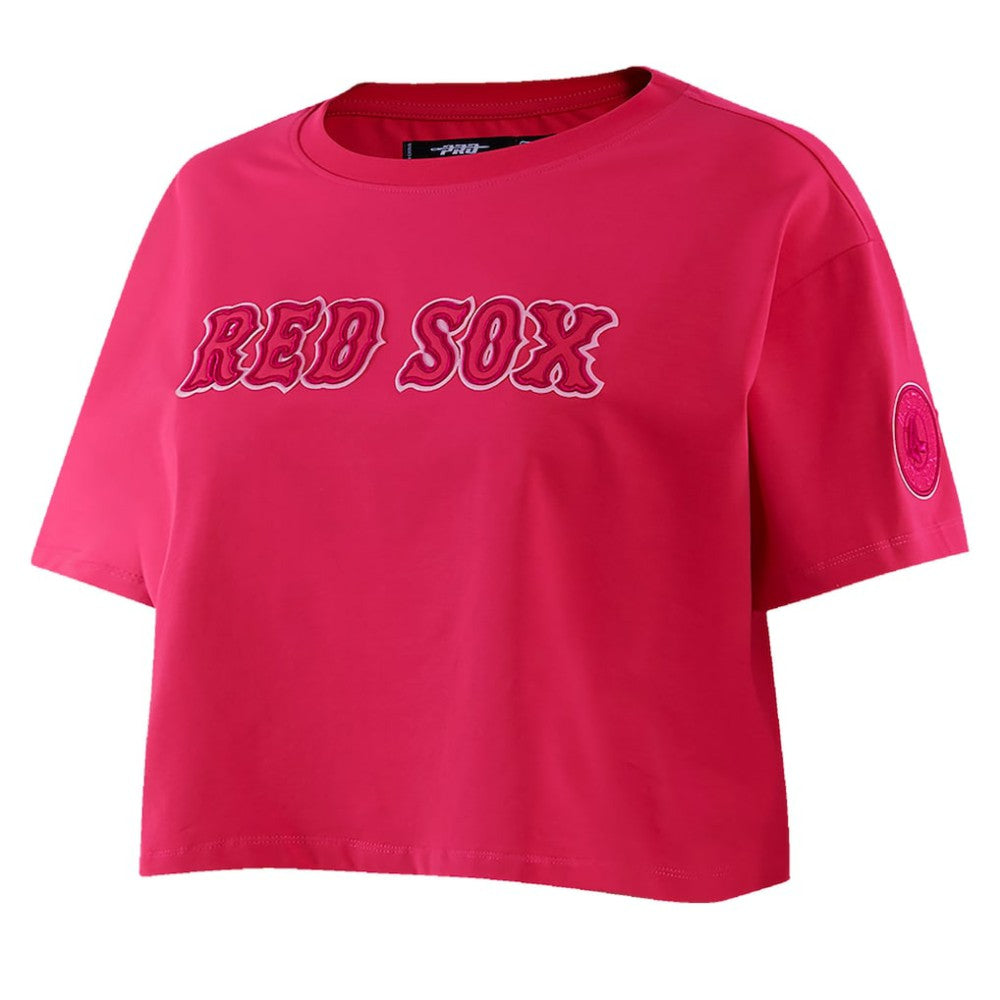 Boston Red Sox Pro Standard Women's Triple Pink Boxy Cropped T-Shirt | MLB Near me