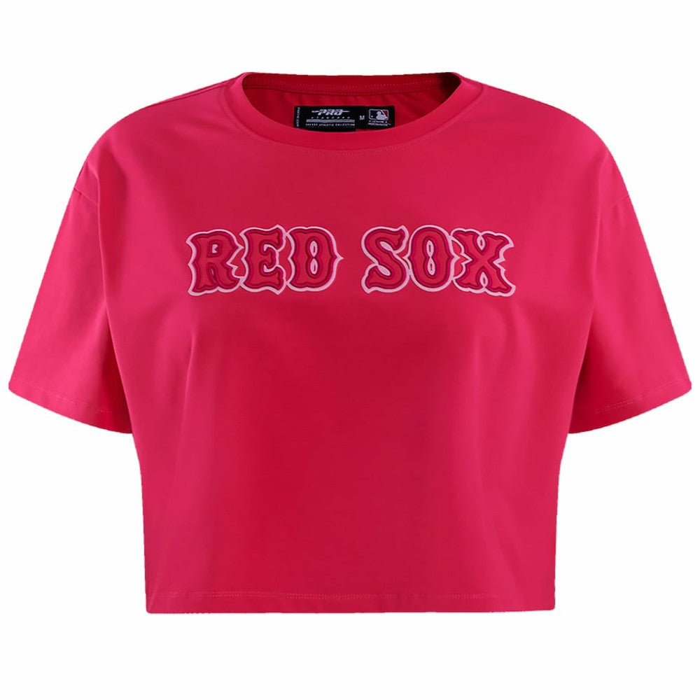 Boston Red Sox Pro Standard Women's Triple Pink Boxy Cropped T-Shirt | MLB Near me