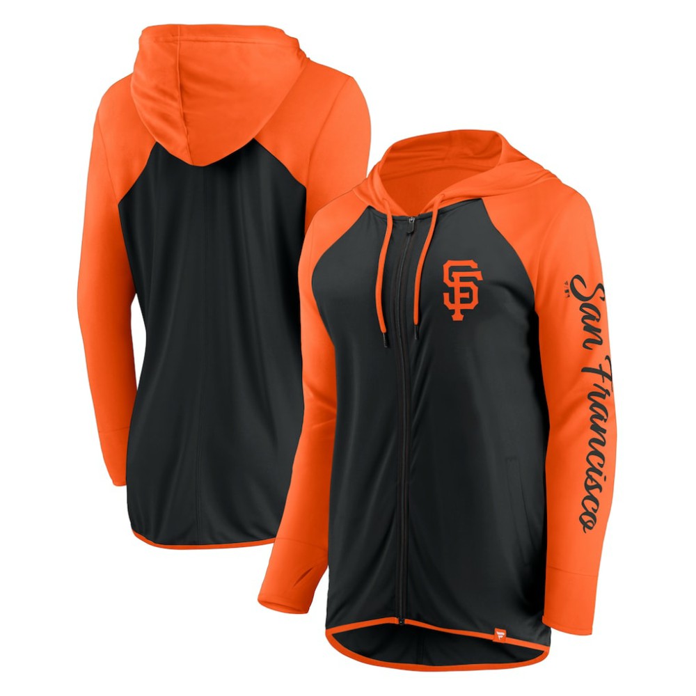 San Francisco Giants Fanatics Women's Script Sleeve Full-Zip Hoodie | MLB Shop