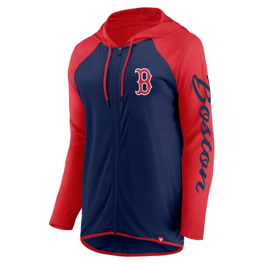 Boston Red Sox Fanatics Women's Script Sleeve Full-Zip Hoodie | MLB Discount
