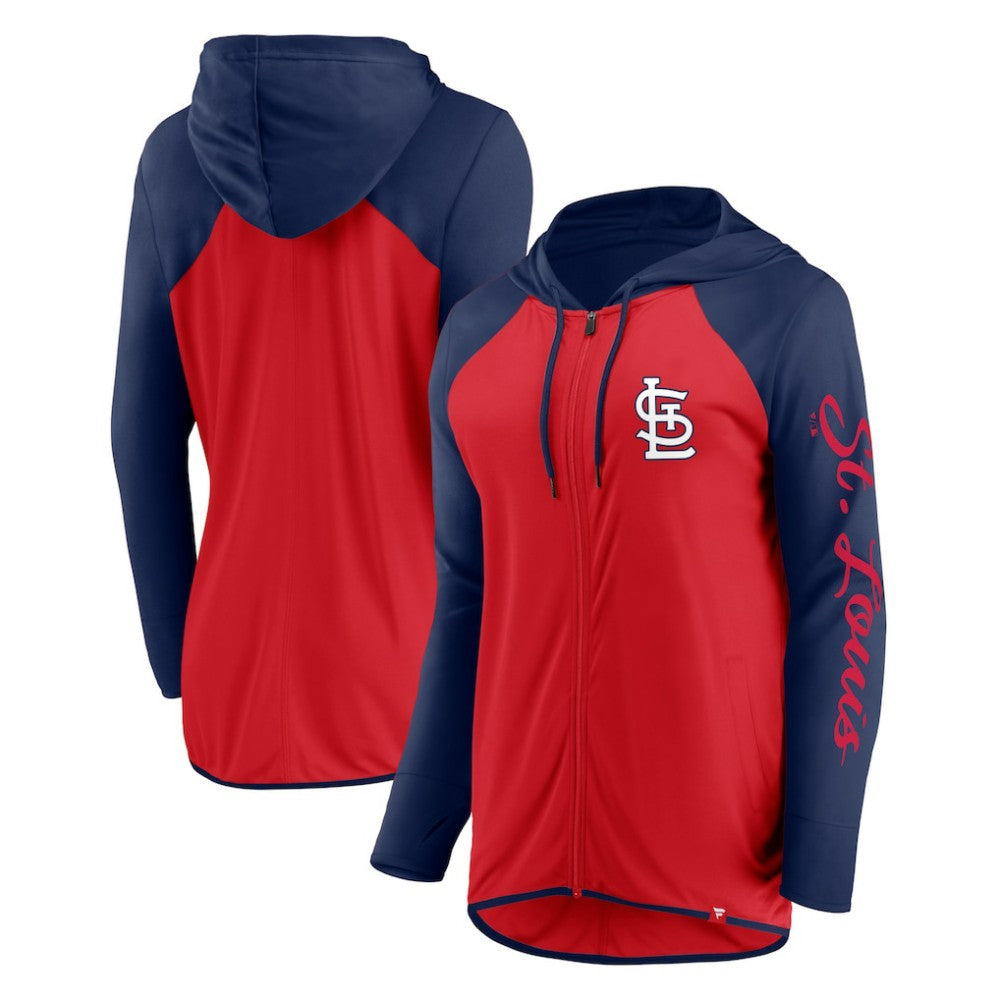 St. Louis Cardinals Fanatics Women's Script Sleeve Full-Zip Hoodie | MLB Shop