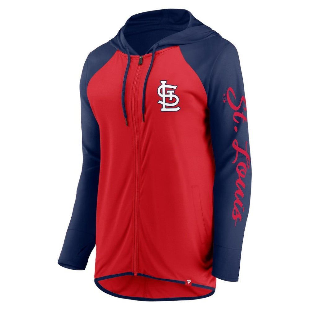 St. Louis Cardinals Fanatics Women's Script Sleeve Full-Zip Hoodie | MLB Shop