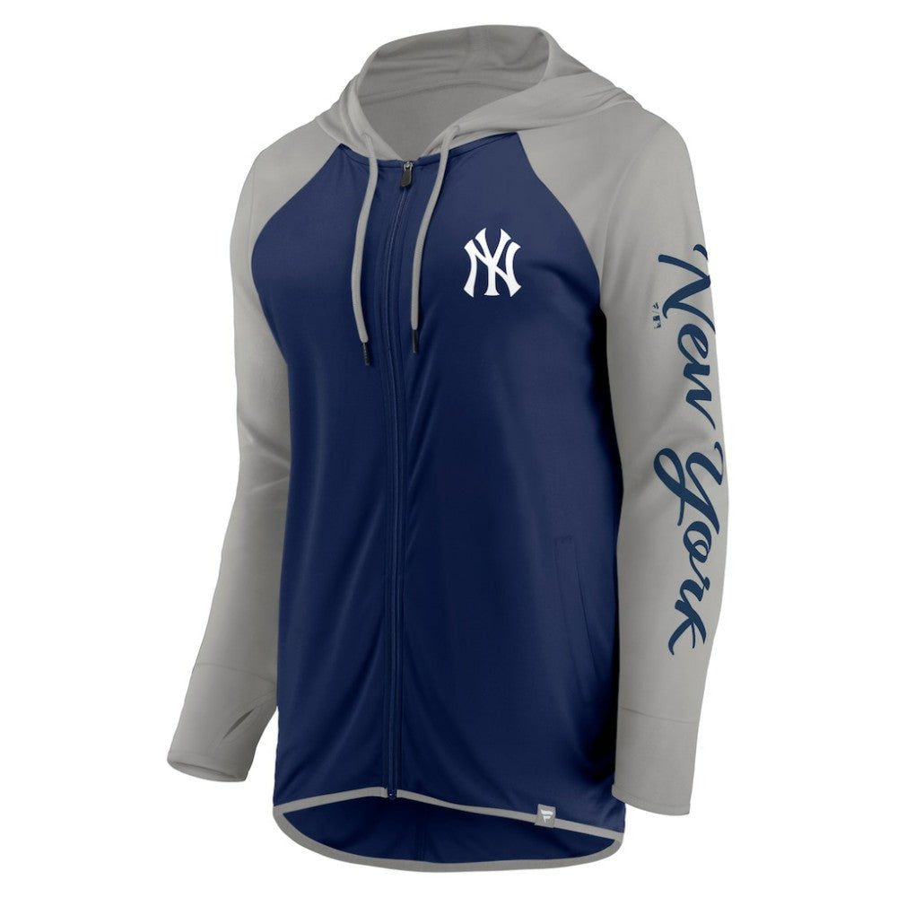 New York Yankees Fanatics Women's Script Sleeve Full-Zip Hoodie | MLB For sale