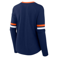 Houston Astros Fanatics Women's Won & Done Raglan Lace-Up Long Sleeve T-Shirt | MLB Sale