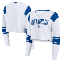 Los Angeles Dodgers Fanatics Women's Stretch Cropped Fashion Long Sleeve T-Shirt | MLB For sale