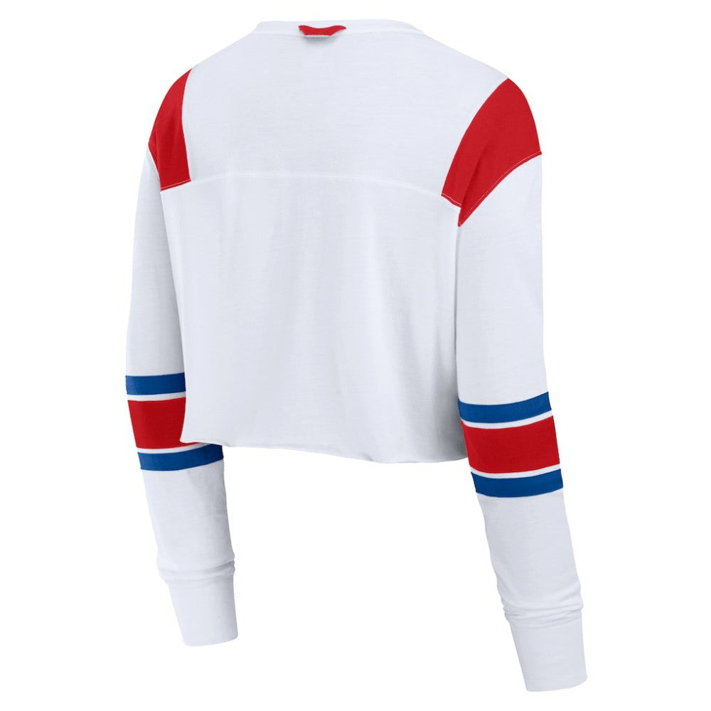 Philadelphia Phillies Fanatics Women's Stretch Cropped Fashion Long Sleeve T-Shirt | MLB US