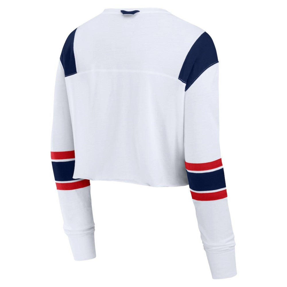 Atlanta Braves Fanatics Women's Stretch Cropped Fashion Long Sleeve T-Shirt | MLB On Sale