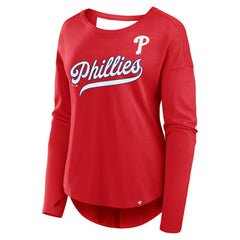 Philadelphia Phillies Fanatics Women's Core Boat Neck Long Sleeve T-Shirt  | MLB Outlet
