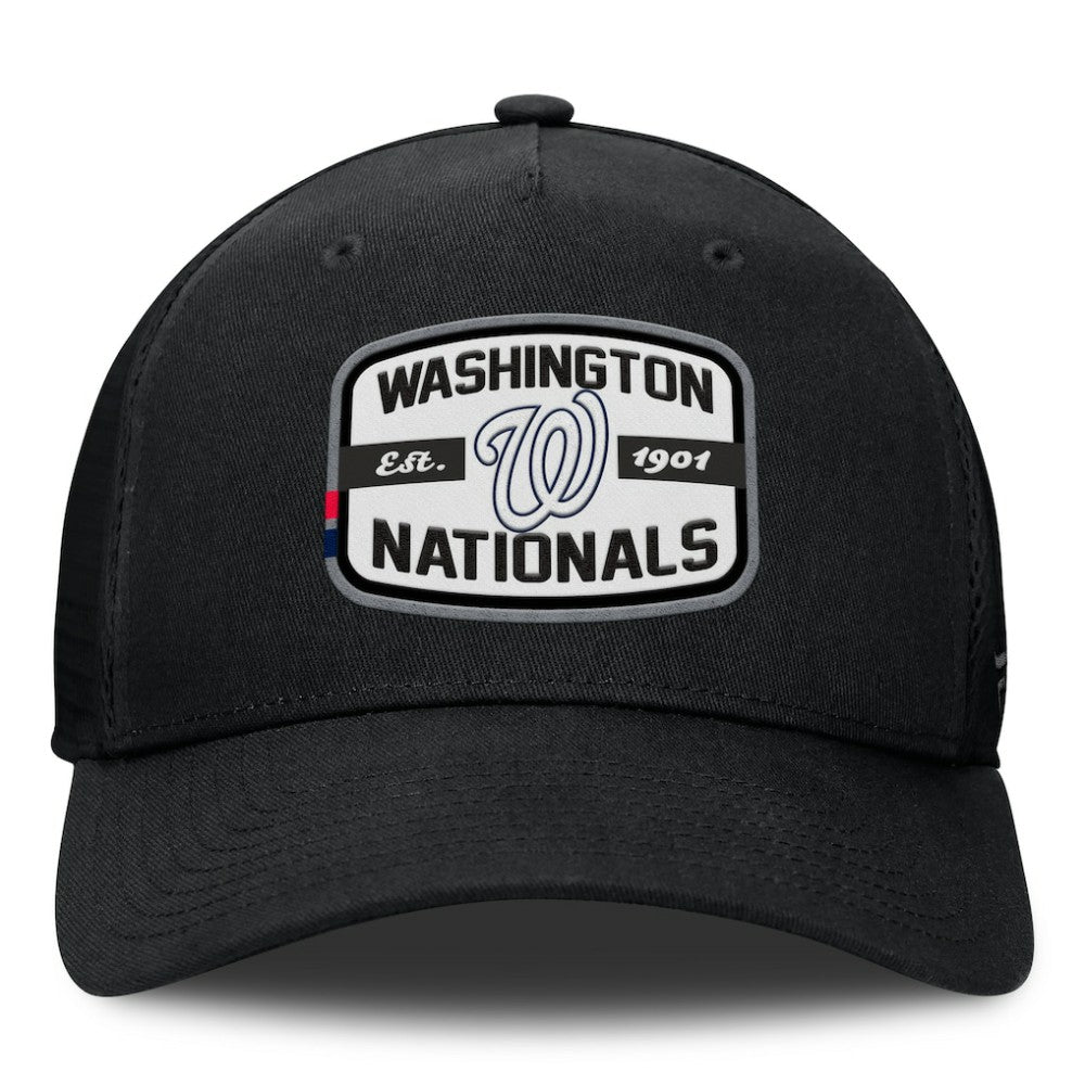 Washington Nationals Fanatics Team Patch A-Frame Trucker Snapback Hat | MLB Outlet