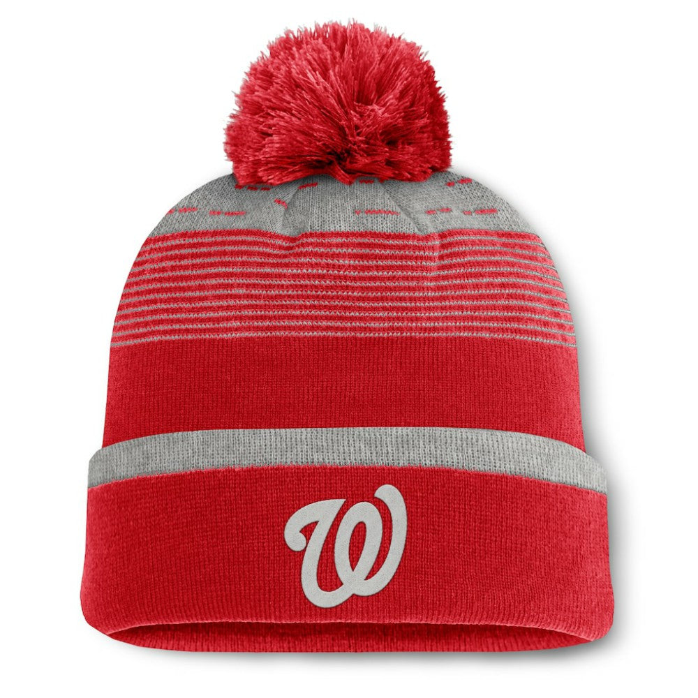 Washington Nationals Fanatics Fundamental Gradient Cuffed Knit Hat with Pom | MLB For sale