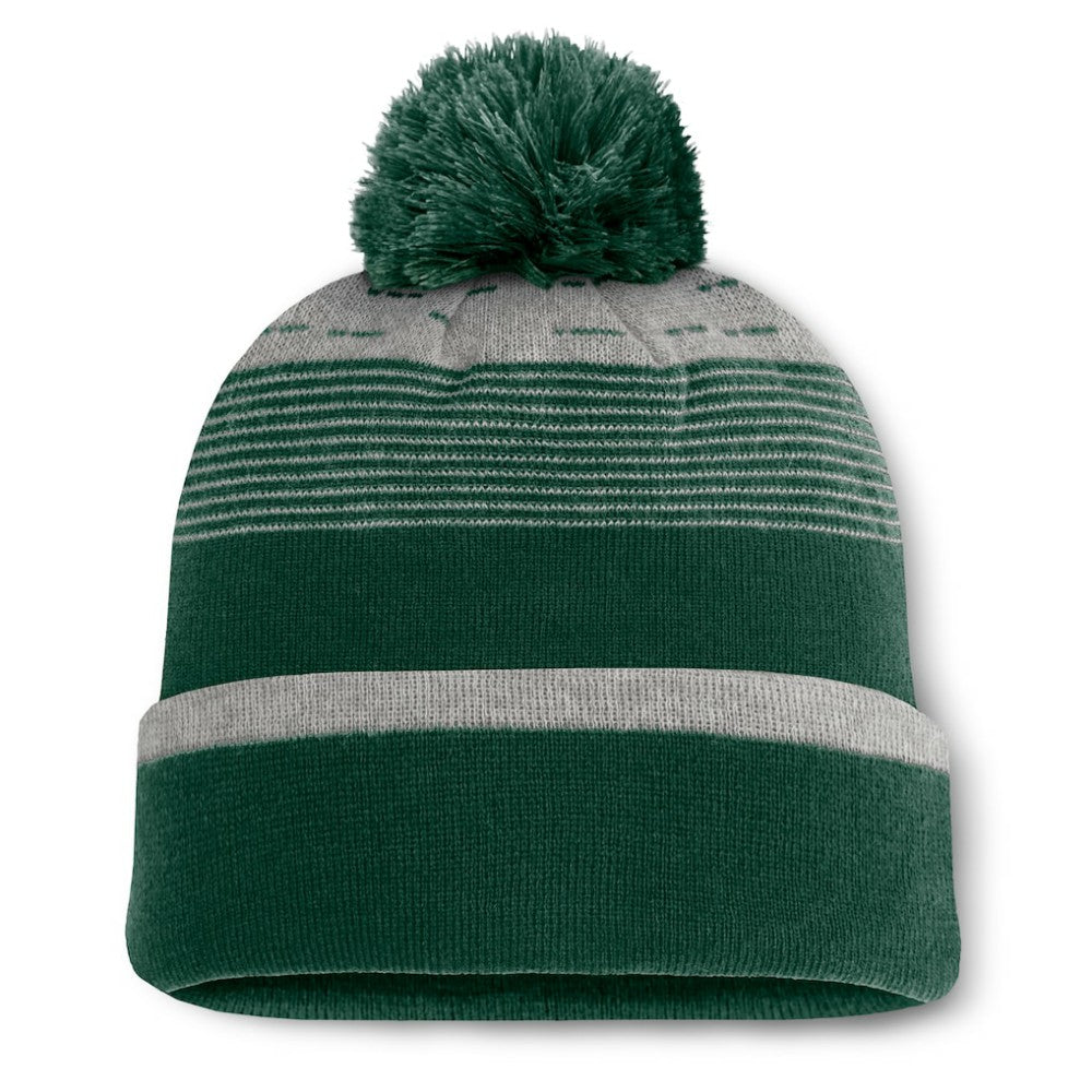 Athletics Fanatics Fundamental Gradient Cuffed Knit Hat with Pom | MLB New