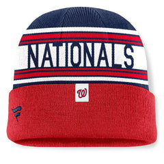 Washington Nationals Fanatics Fundamental Team Stripe Cuffed Knit Hat | MLB Online