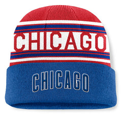 Chicago Cubs Fanatics Fundamental Team Stripe Cuffed Knit Hat | MLB On Sale