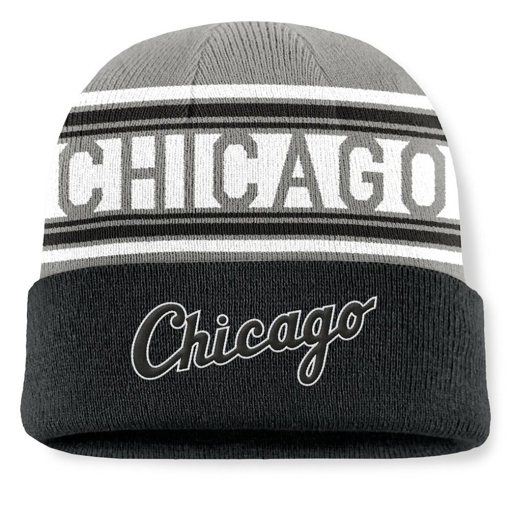 Chicago White Sox Fanatics Fundamental Team Stripe Cuffed Knit Hat | MLB Sale