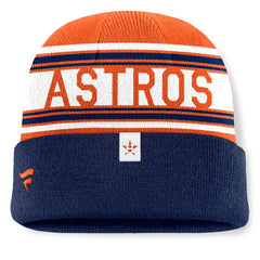 Houston Astros Fanatics Fundamental Team Stripe Cuffed Knit Hat | MLB Outlet