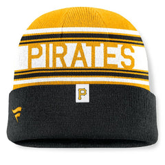 Pittsburgh Pirates Fanatics Fundamental Team Stripe Cuffed Knit Hat | MLB Outlet