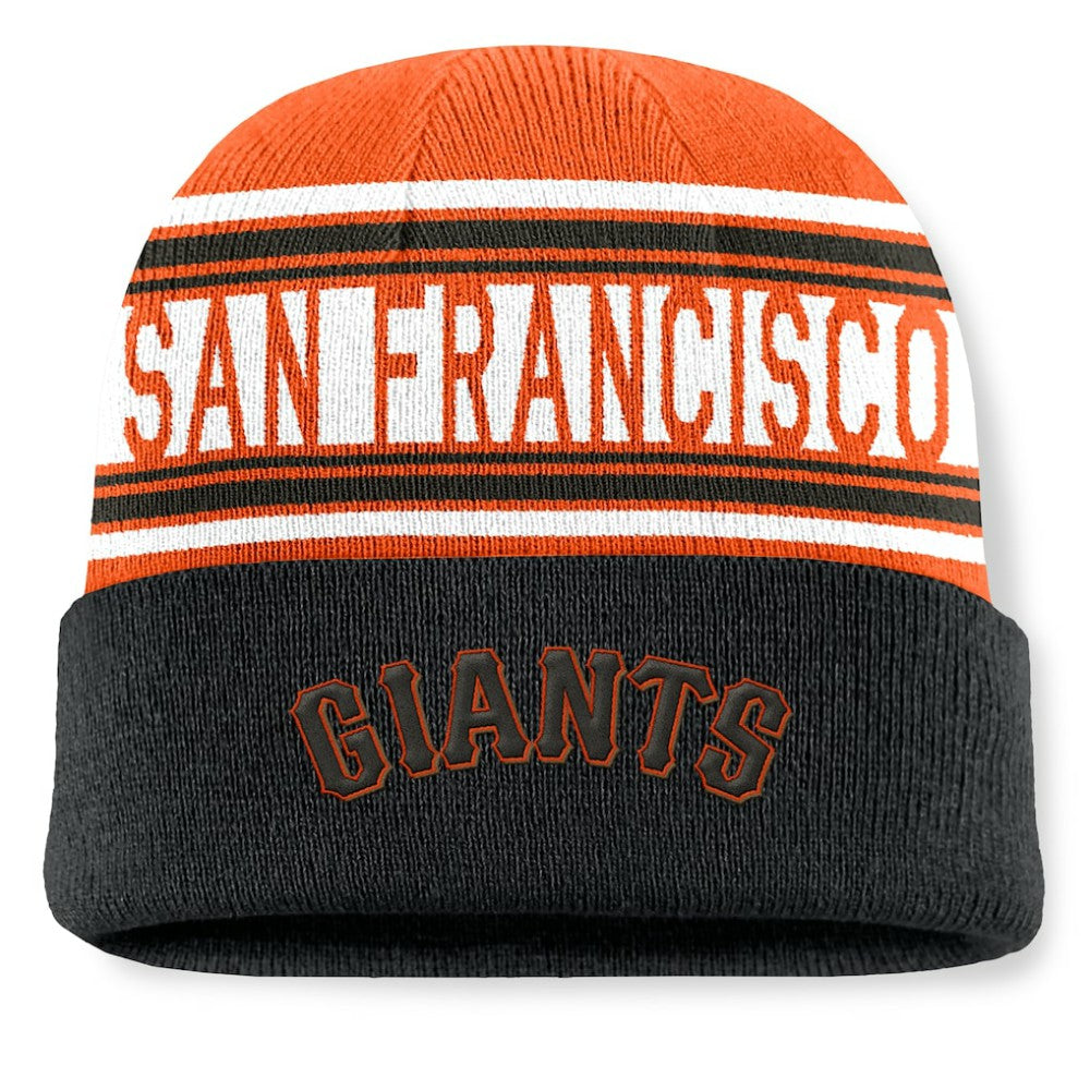 San Francisco Giants Fanatics Fundamental Team Stripe Cuffed Knit Hat | MLB On Sale