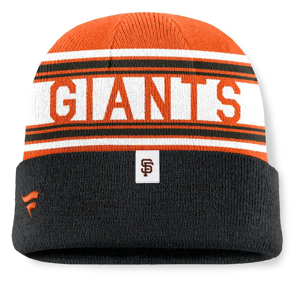 San Francisco Giants Fanatics Fundamental Team Stripe Cuffed Knit Hat | MLB On Sale