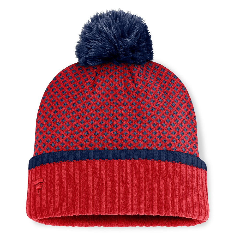 Los Angeles Angels Fanatics Women's Fundamental Jacquard Cuffed Knit Hat with Pom | MLB Online