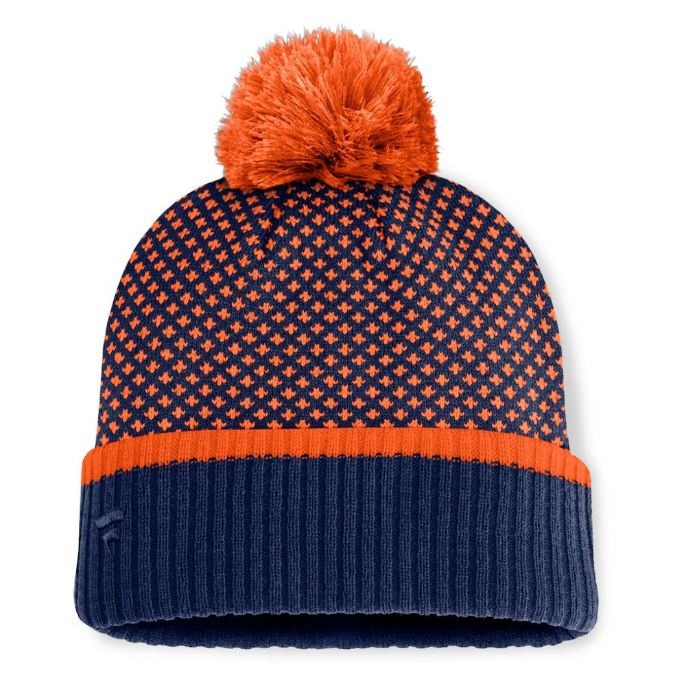 Houston Astros Fanatics Women's Fundamental Jacquard Cuffed Knit Hat with Pom | MLB On Sale