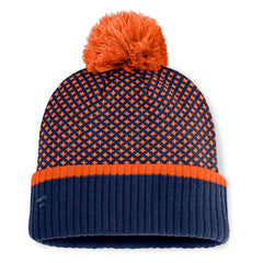 Houston Astros Fanatics Women's Fundamental Jacquard Cuffed Knit Hat with Pom | MLB On Sale