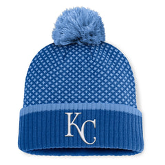 Kansas City Royals Fanatics Women's Fundamental Jacquard Cuffed Knit Hat with Pom | MLB US