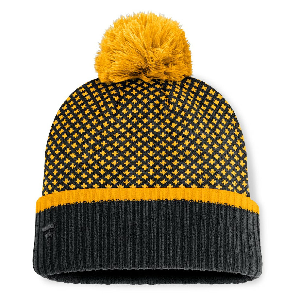Pittsburgh Pirates Fanatics Women's Fundamental Jacquard Cuffed Knit Hat with Pom | MLB Near me