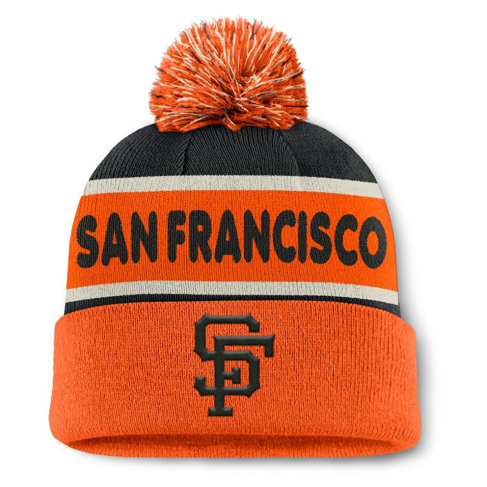 San Francisco Giants Fanatics Heritage Cuffed Knit Hat with Pom | MLB New