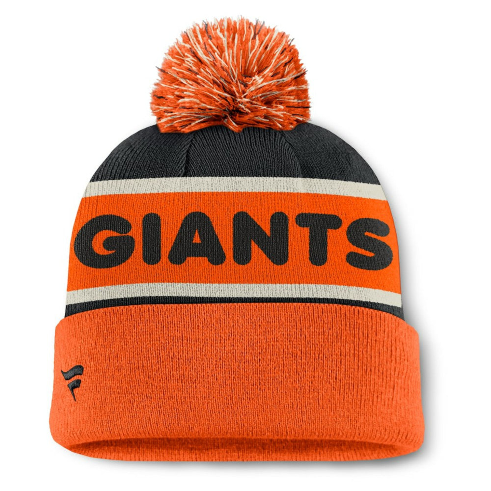 San Francisco Giants Fanatics Heritage Cuffed Knit Hat with Pom | MLB New