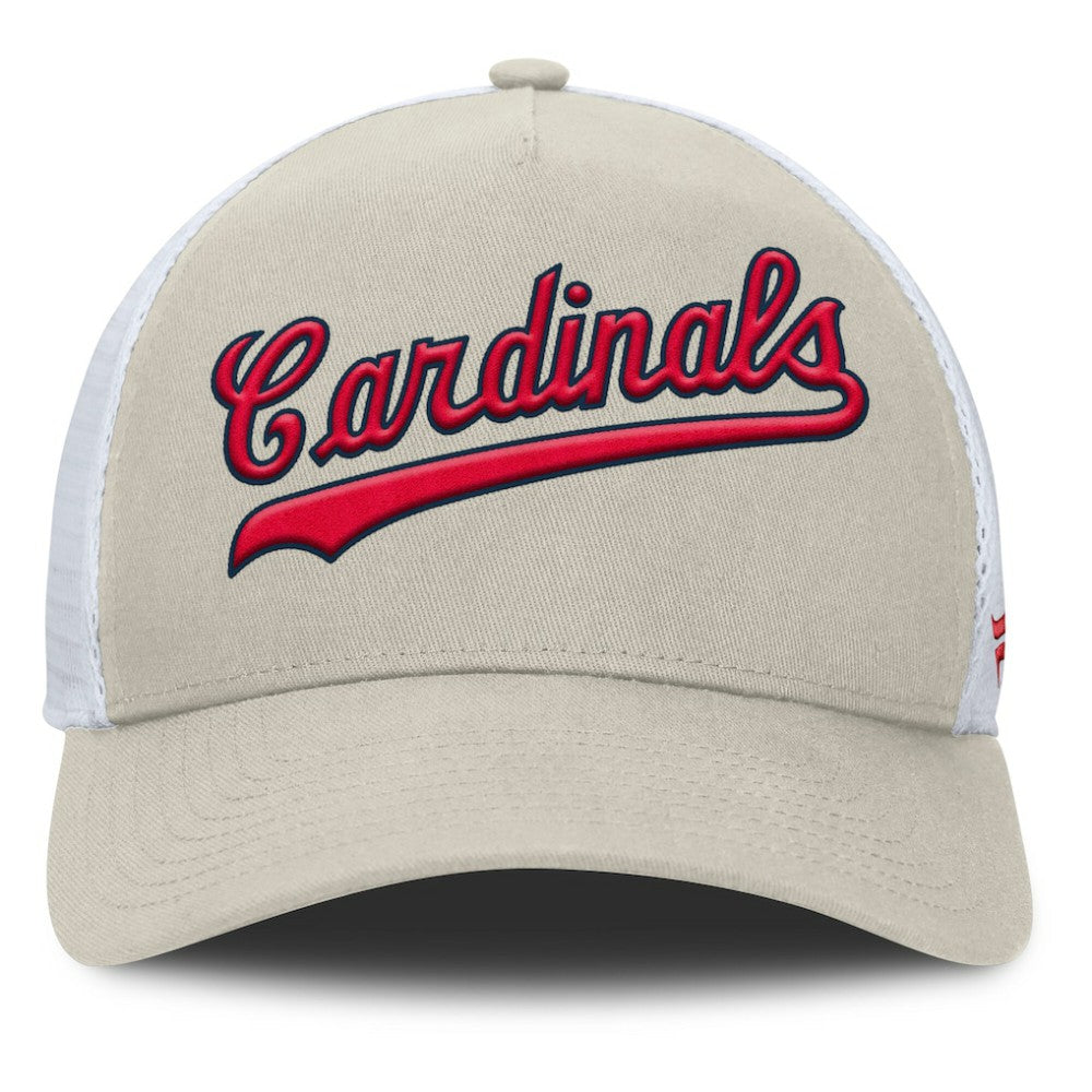 St. Louis Cardinals Fanatics Heritage Light Khaki A-Frame Adjustable Hat | MLB Near me