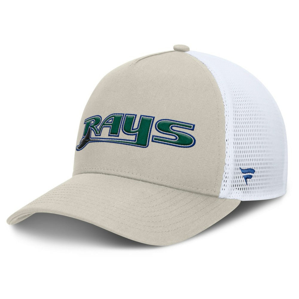 Tampa Bay Rays Fanatics Heritage Light Khaki A-Frame Adjustable Hat | MLB Shop