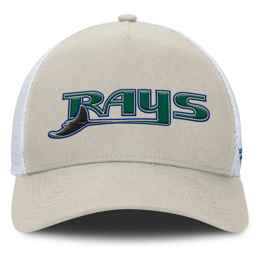 Tampa Bay Rays Fanatics Heritage Light Khaki A-Frame Adjustable Hat | MLB Shop