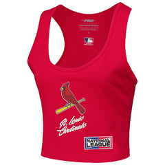 St. Louis Cardinals Pro Standard Women's Fast Lane Fitted Tri-Blend Cropped Tank Top | MLB Shop