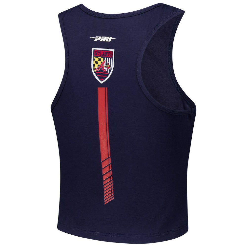 Atlanta Braves Pro Standard Women's Fast Lane Fitted Tri-Blend Cropped Tank Top | MLB Discount