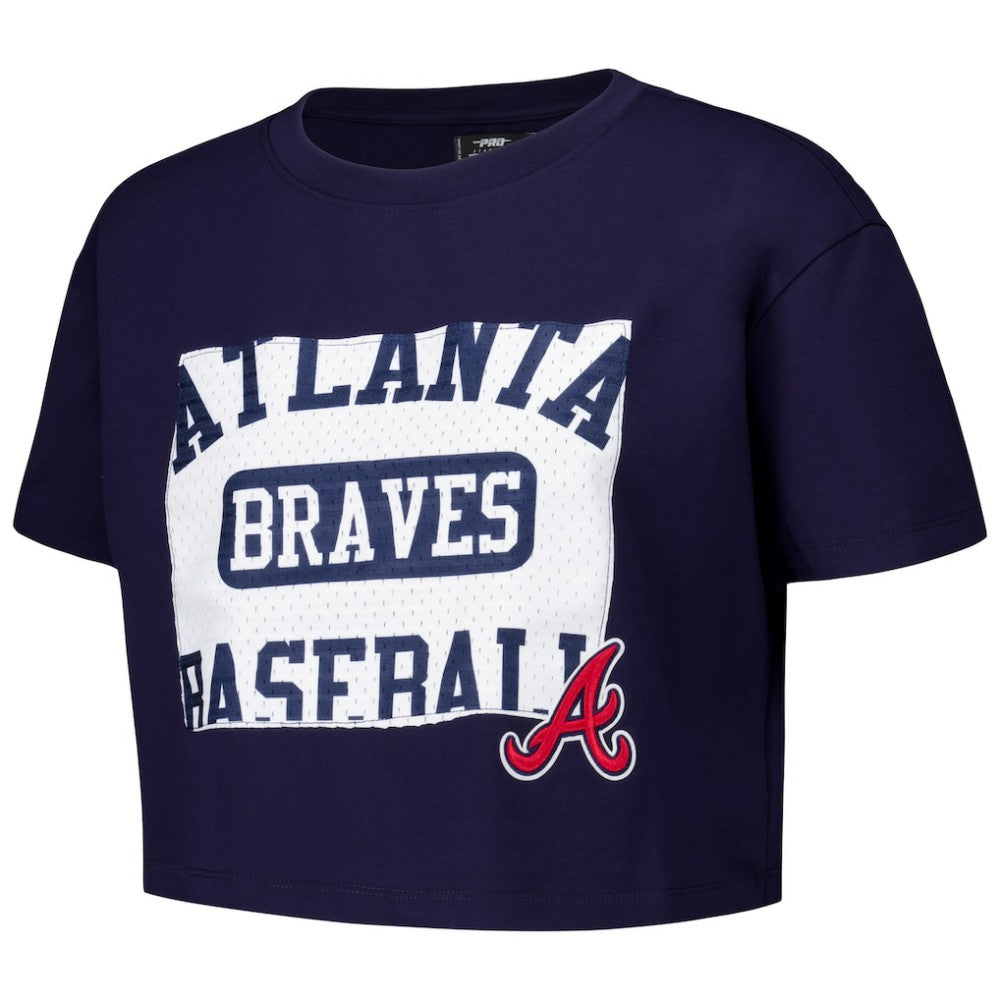 Atlanta Braves Pro Standard Women's Made To Play Boxy Cropped T-Shirt | MLB Sale