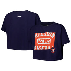 Houston Astros Pro Standard Women's Made To Play Boxy Cropped T-Shirt | MLB Outlet